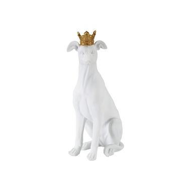 Cane corona bianco 20 x 12,5 x 33 cm
