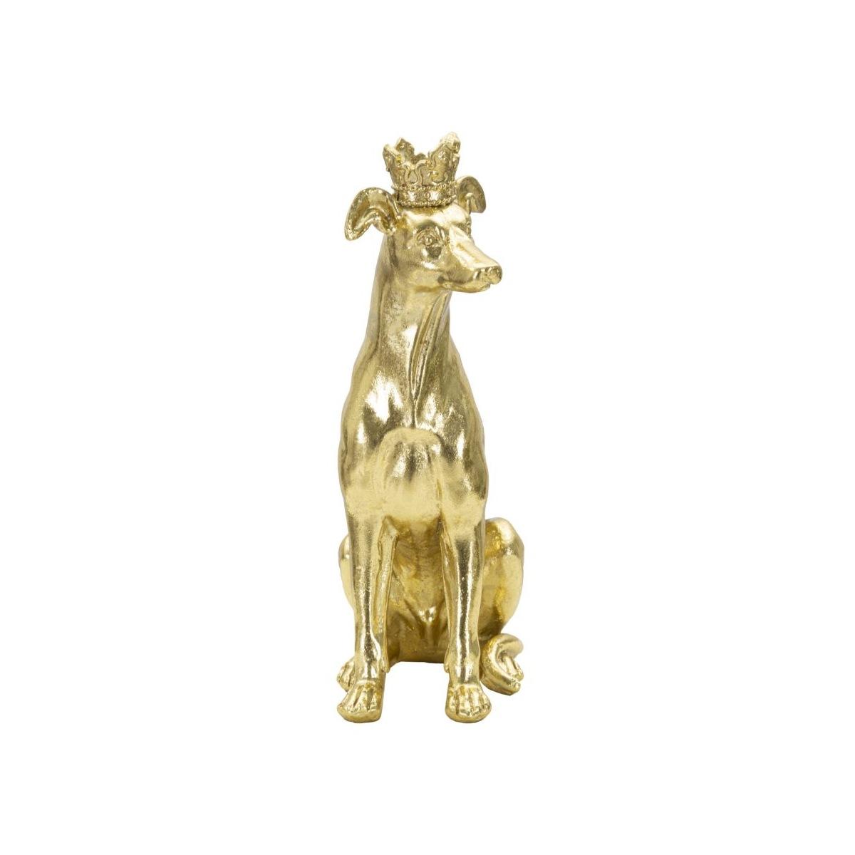 Cane corona oro 20 x 12,5 x 33 cm