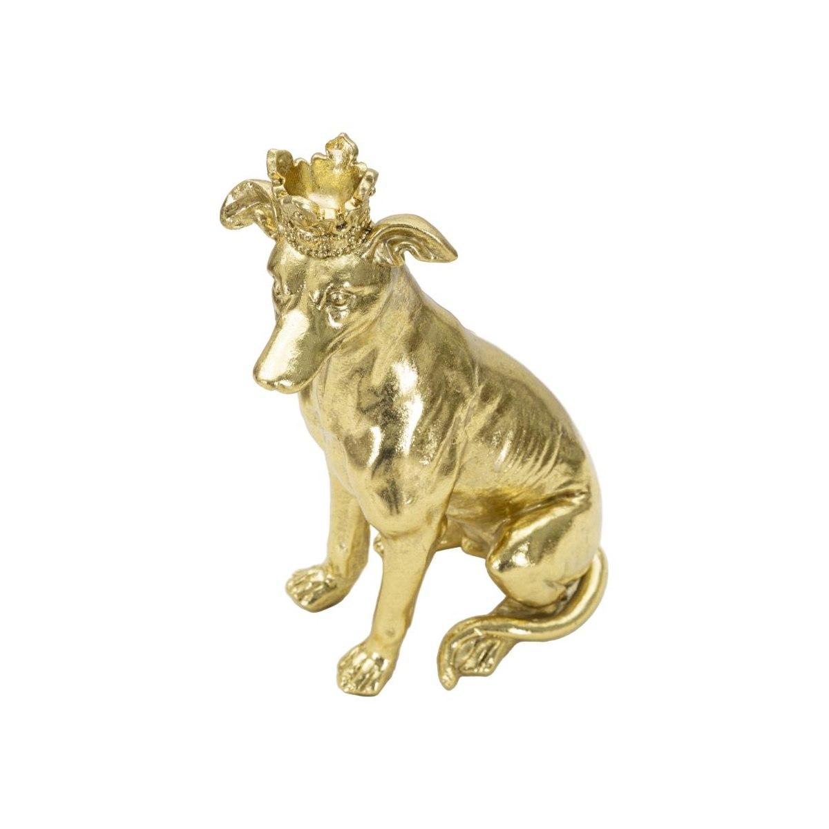 Cane corona oro 20 x 12,5 x 33 cm