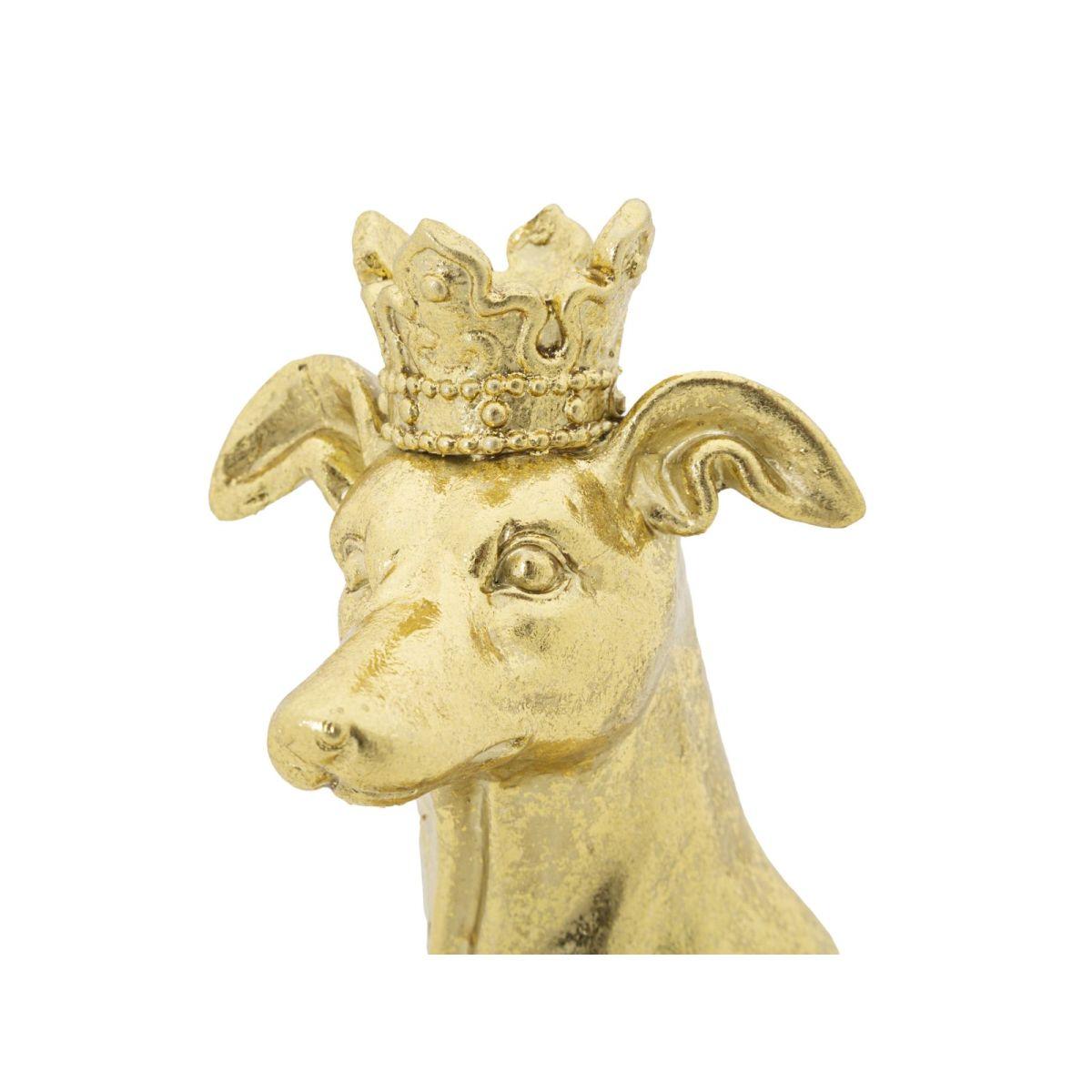 Cane corona oro 20 x 12,5 x 33 cm