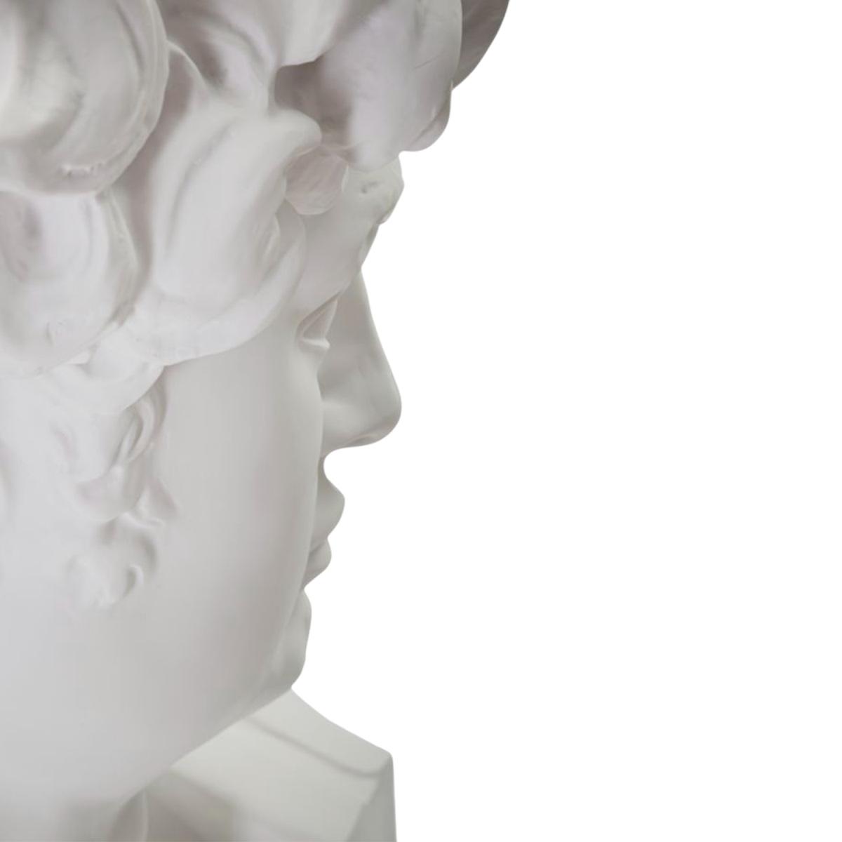 Scultura testa antica bianca 44 x 35,5 x 60 cm