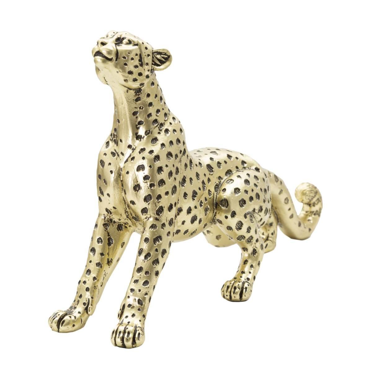 Scultura leopardo points seduto 33 x 7,7 x 19,5 cm