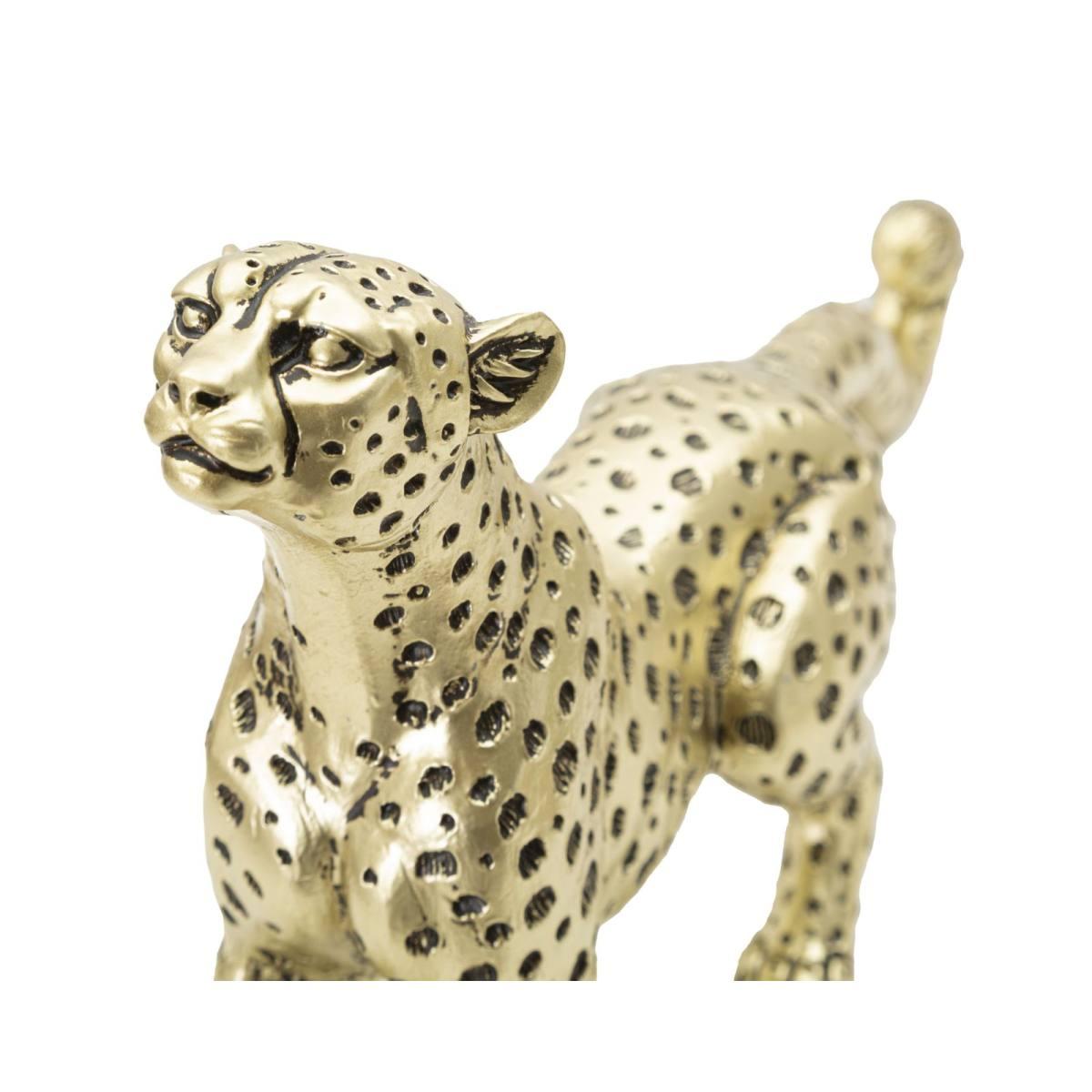 Scultura leopardo points seduto 33 x 7,7 x 19,5 cm