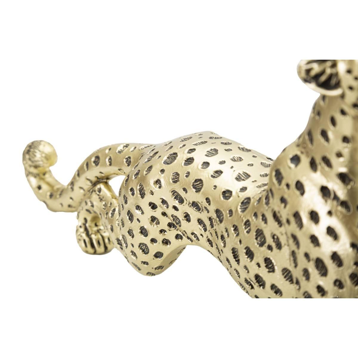 Scultura leopardo points seduto 33 x 7,7 x 19,5 cm