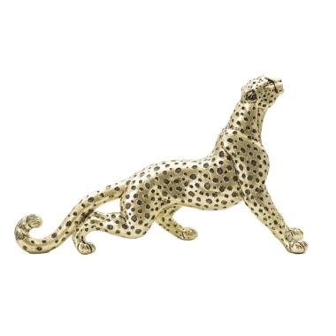 Scultura leopardo points seduto 33 x 7,7 x 19,5 cm