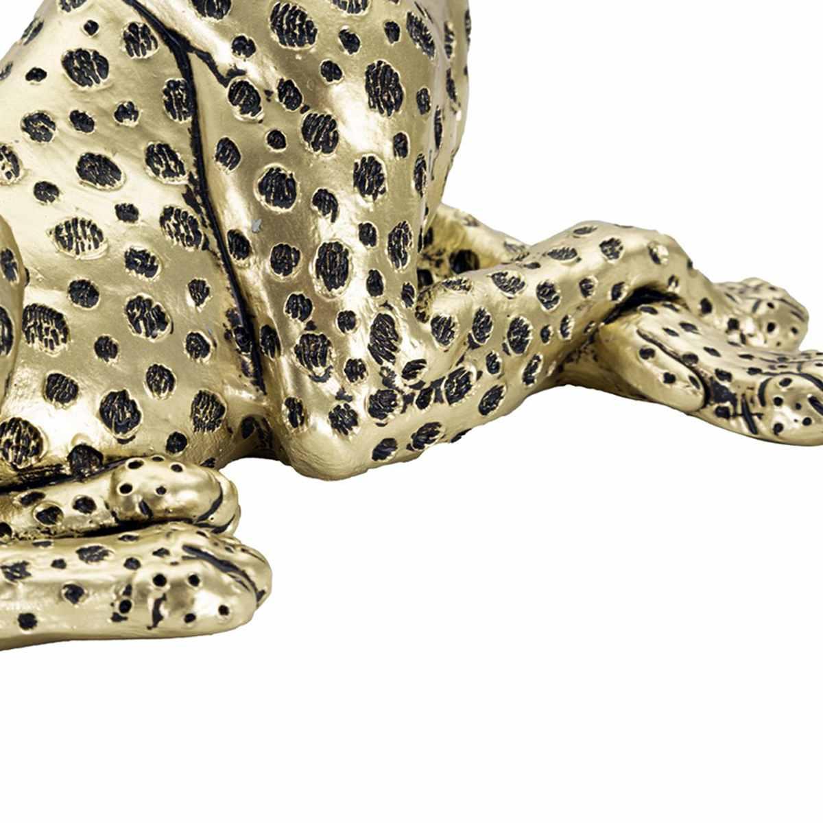 Leopardo points oro sdraiato 27,3 x 10,3 x 13,9 cm
