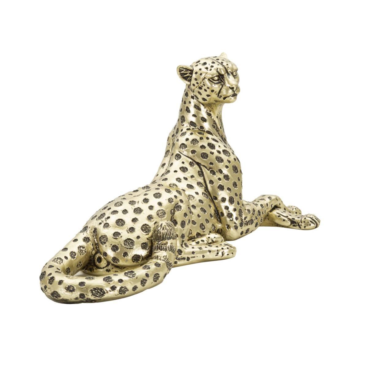 Leopardo points oro sdraiato 27,3 x 10,3 x 13,9 cm