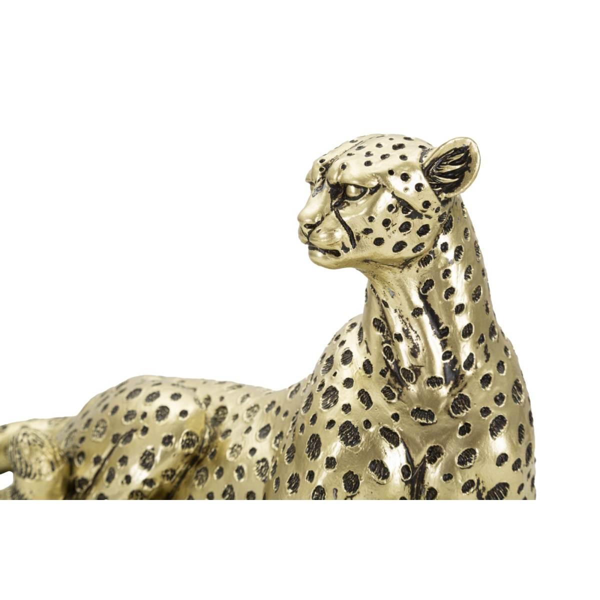 Leopardo points oro sdraiato 27,3 x 10,3 x 13,9 cm