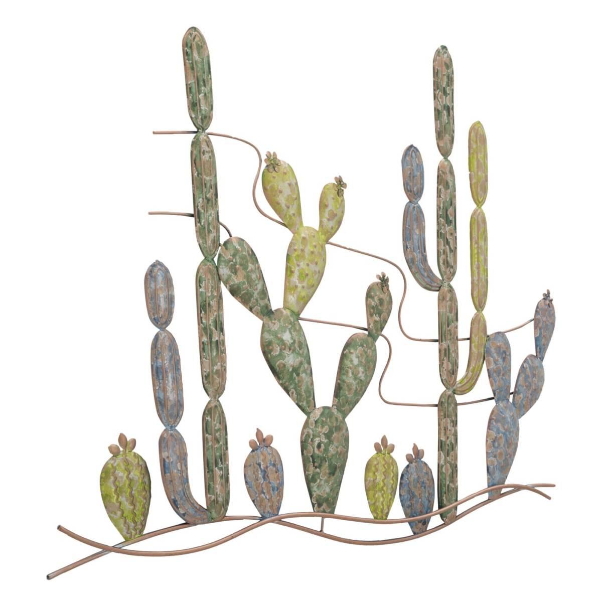 Quadro pannello in ferro cactus mod 90 x 2,5 x 64 cm
