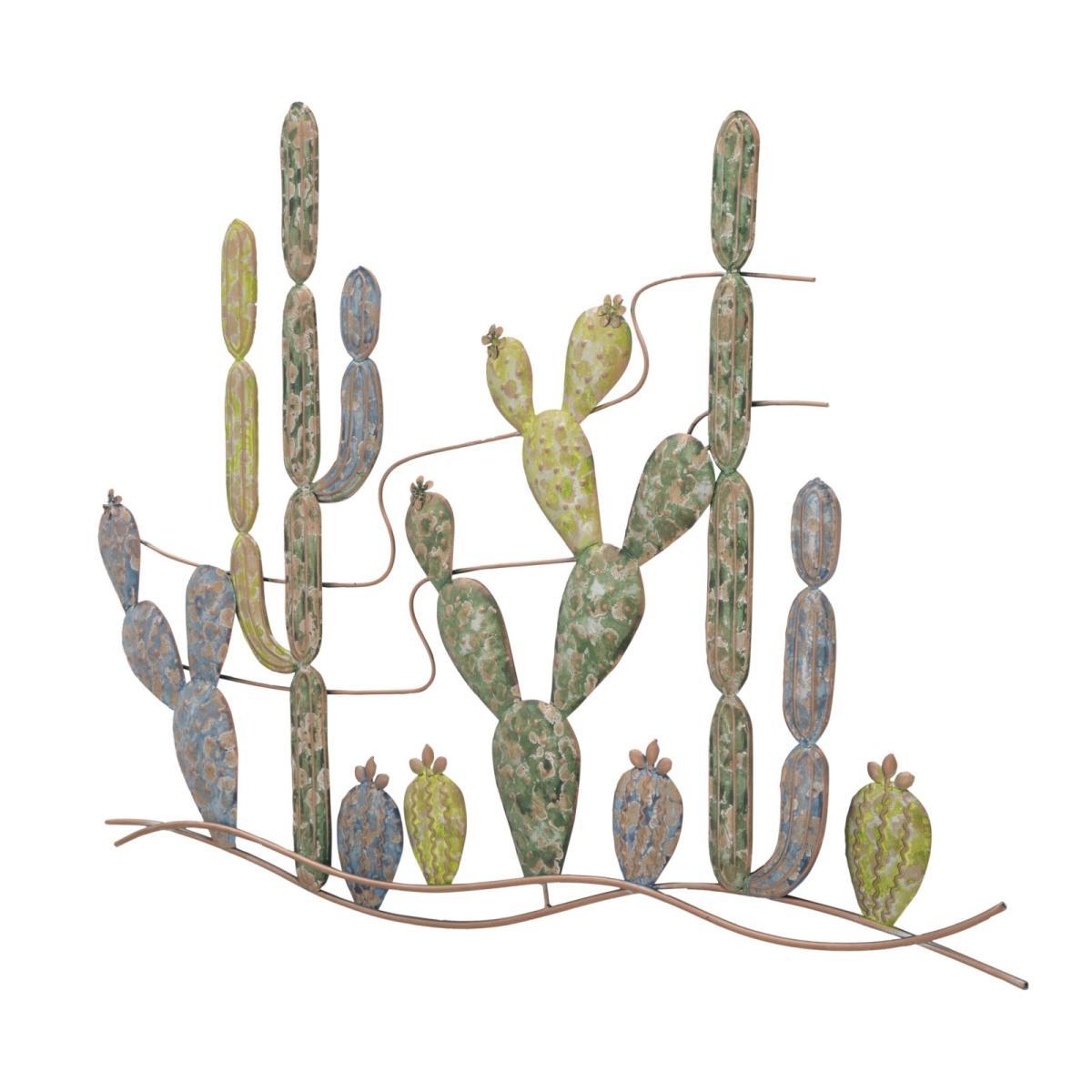 Quadro pannello in ferro cactus mod 90 x 2,5 x 64 cm