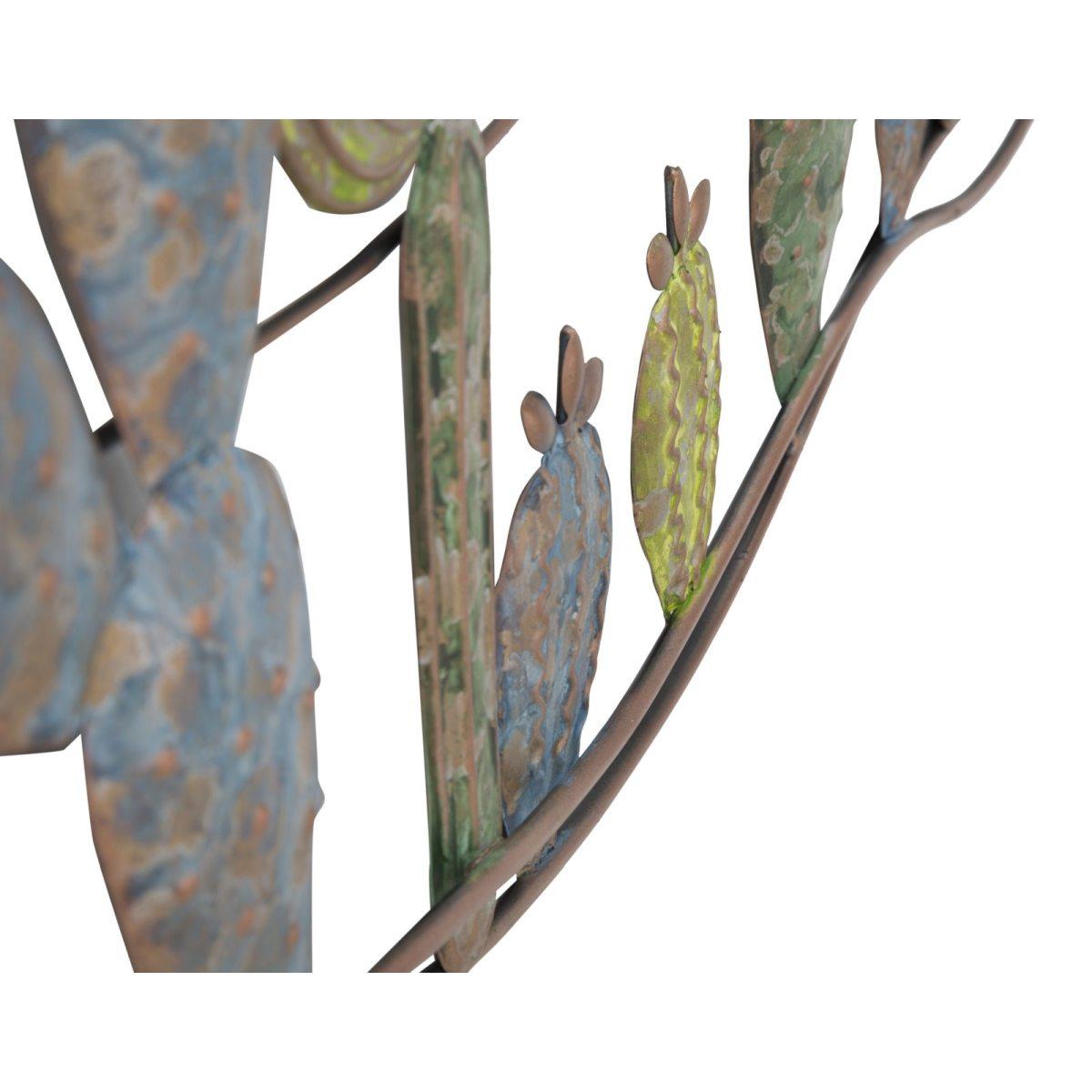 Quadro pannello in ferro cactus mod 90 x 2,5 x 64 cm