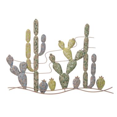 Quadro pannello in ferro cactus mod 90 x 2,5 x 64 cm