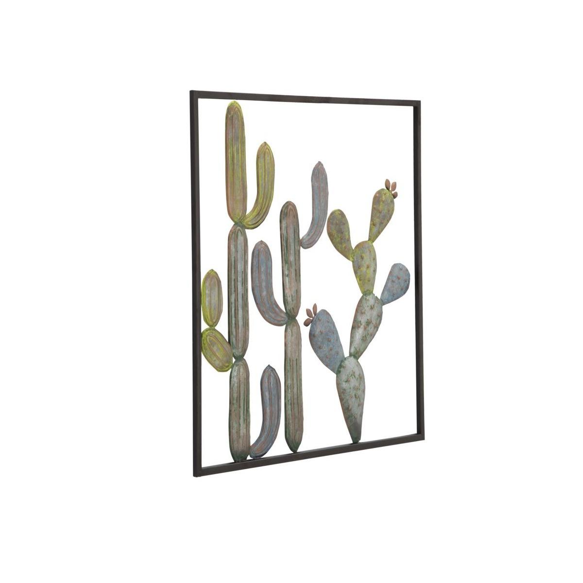 Quadro pannello in ferro cactus frame mod 50 x 1,3 x 50 cm