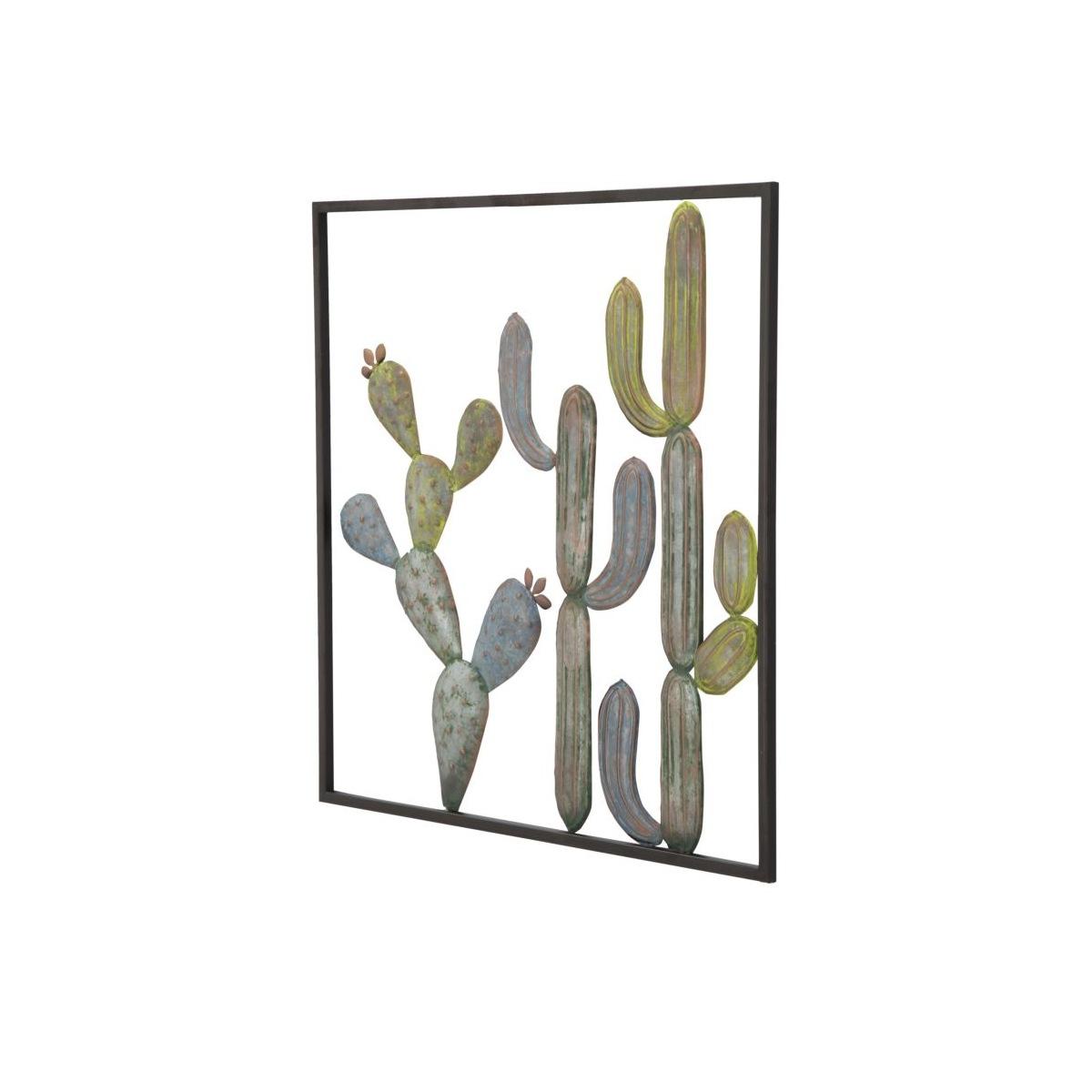 Quadro pannello in ferro cactus frame mod 50 x 1,3 x 50 cm