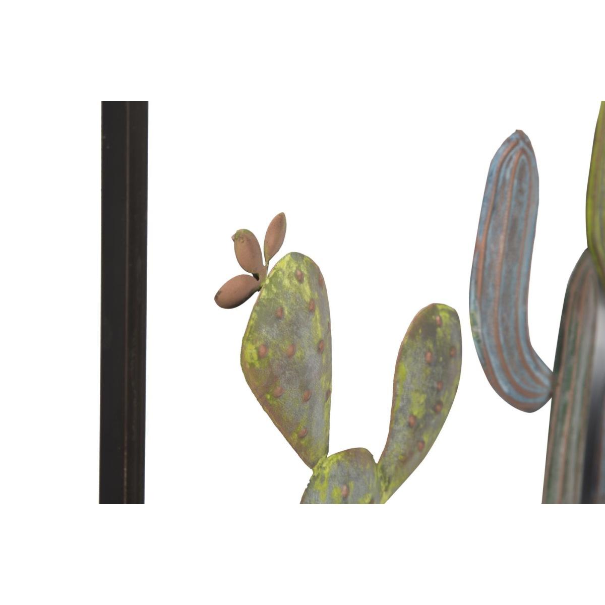 Quadro pannello in ferro cactus frame mod 50 x 1,3 x 50 cm