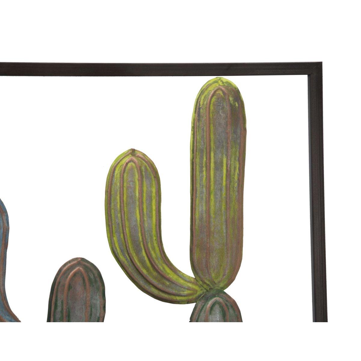 Quadro pannello in ferro cactus frame mod 50 x 1,3 x 50 cm