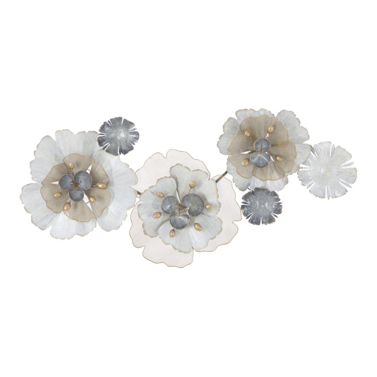 Quadro pannello in ferro flowery 119 x 8 x 60 cm