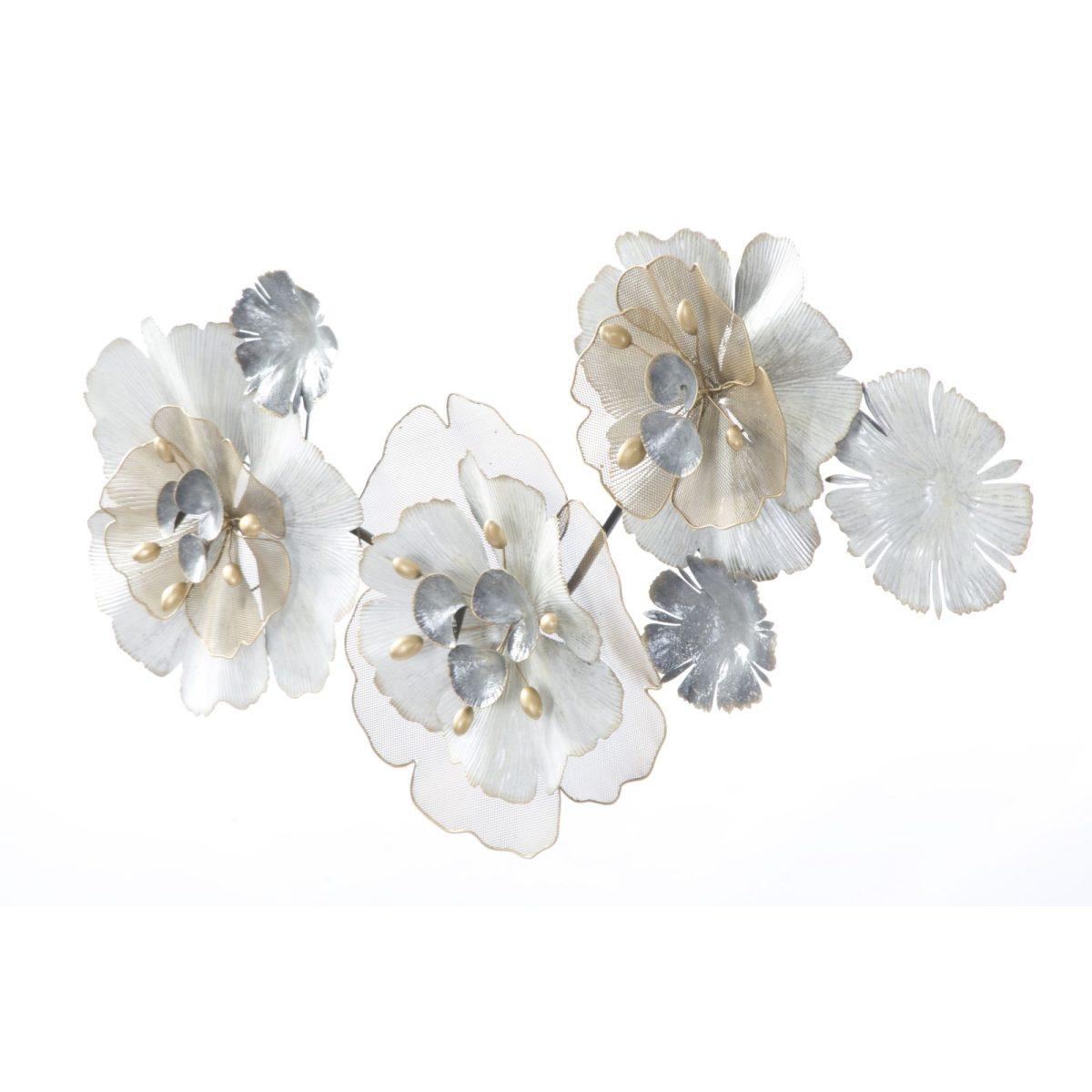 Quadro pannello in ferro flowery 119 x 8 x 60 cm