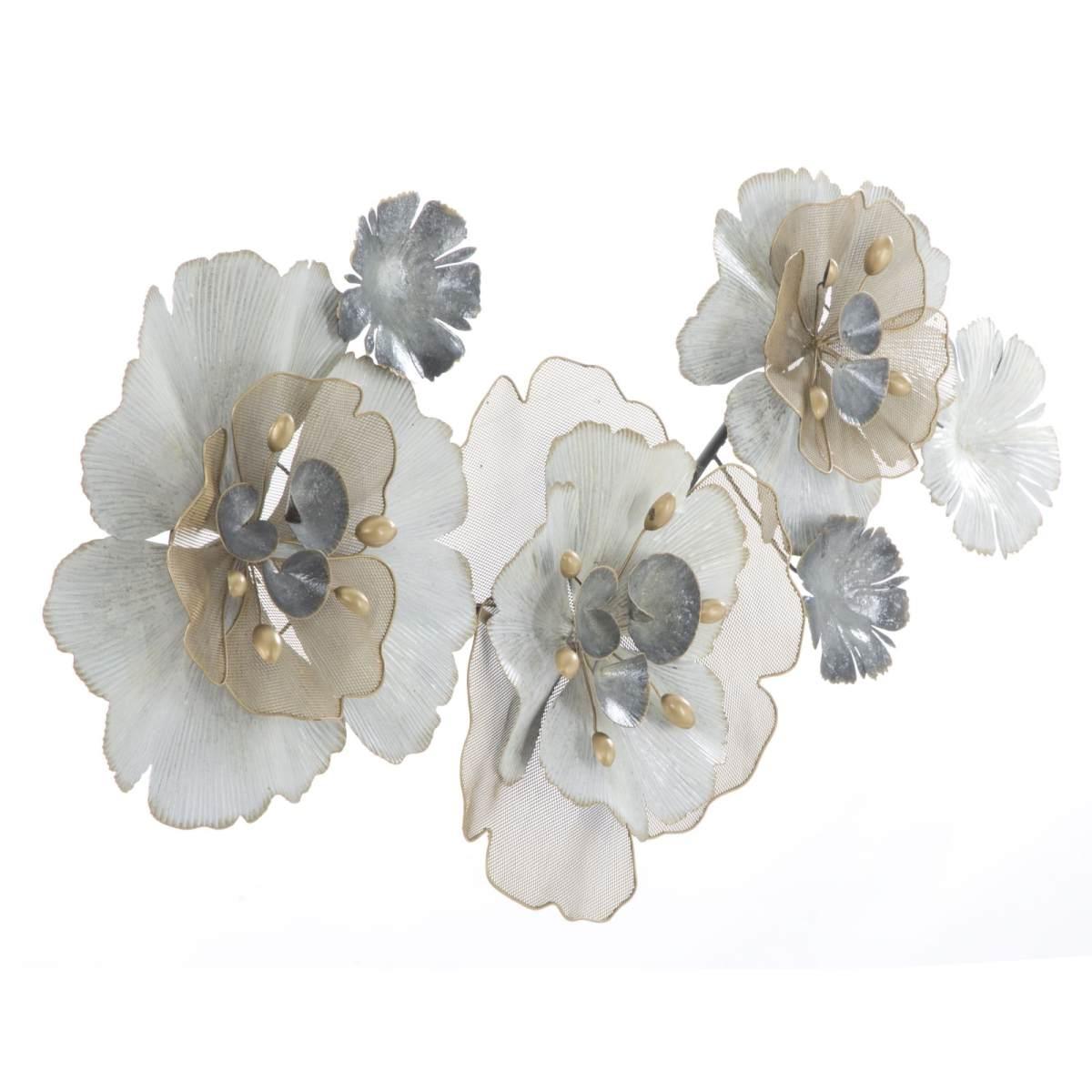Quadro pannello in ferro flowery 119 x 8 x 60 cm