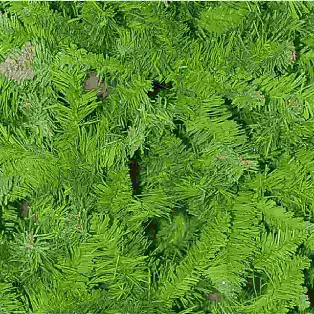 Albero di Natale 120 cm ø 80 cm verde innevato fluo vaso