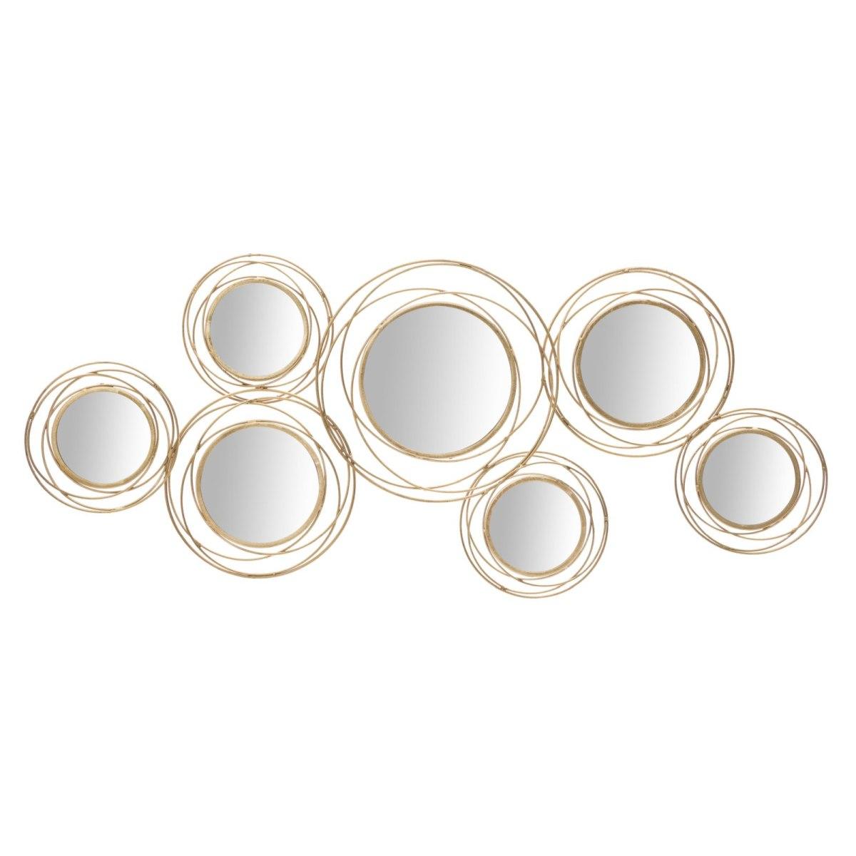 Pannello specchio gold round 124,5 x 4 x 53,5 cm