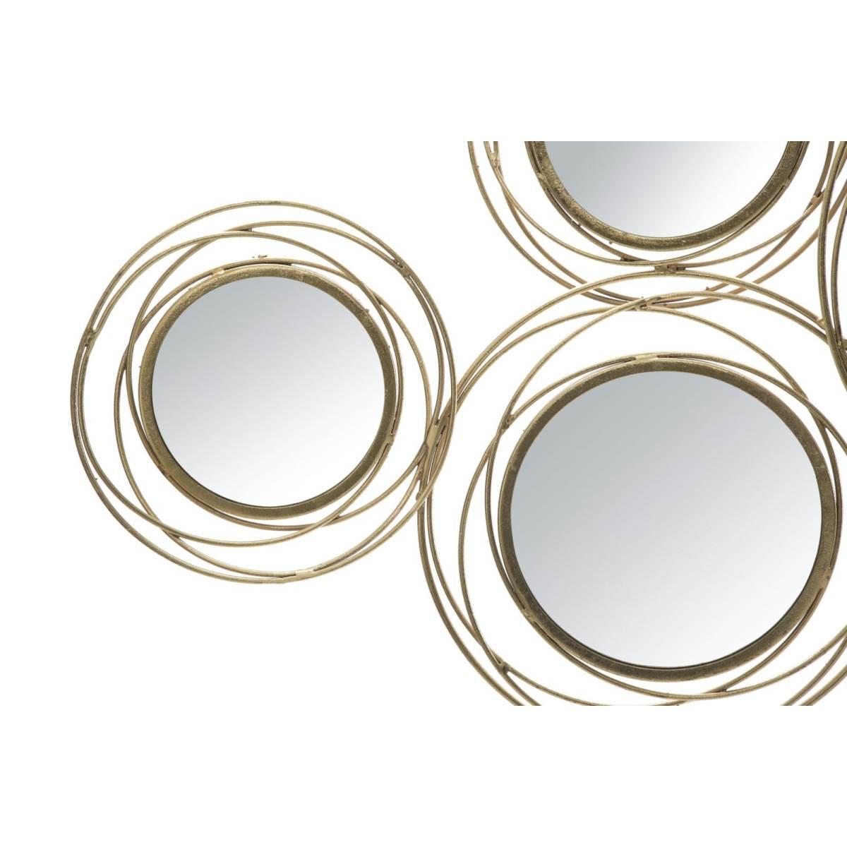 Pannello specchio gold round 124,5 x 4 x 53,5 cm