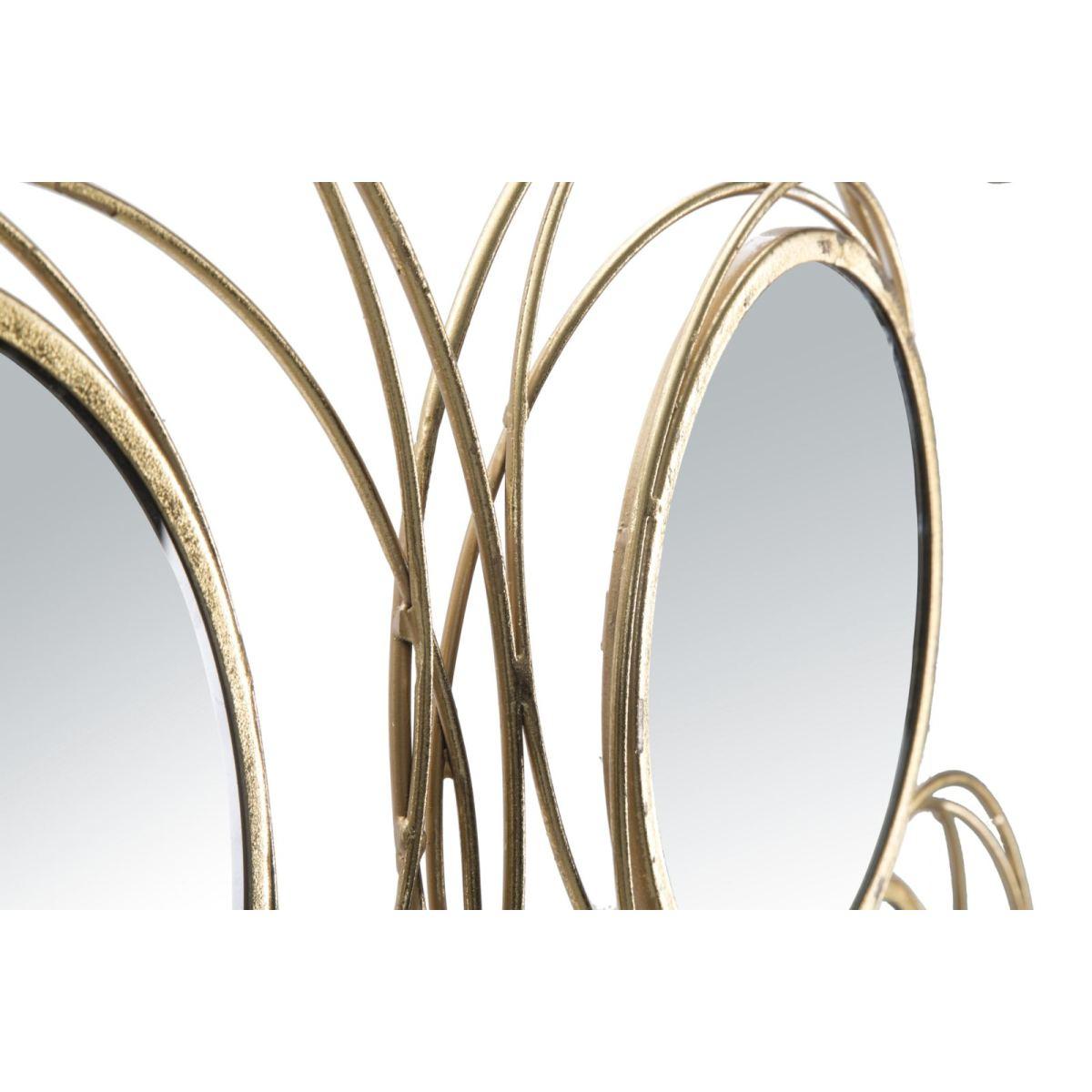 Pannello specchio gold round 124,5 x 4 x 53,5 cm