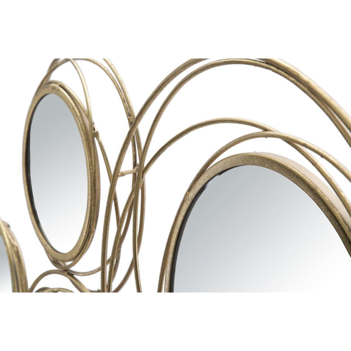 Pannello specchio gold round 124,5 x 4 x 53,5 cm