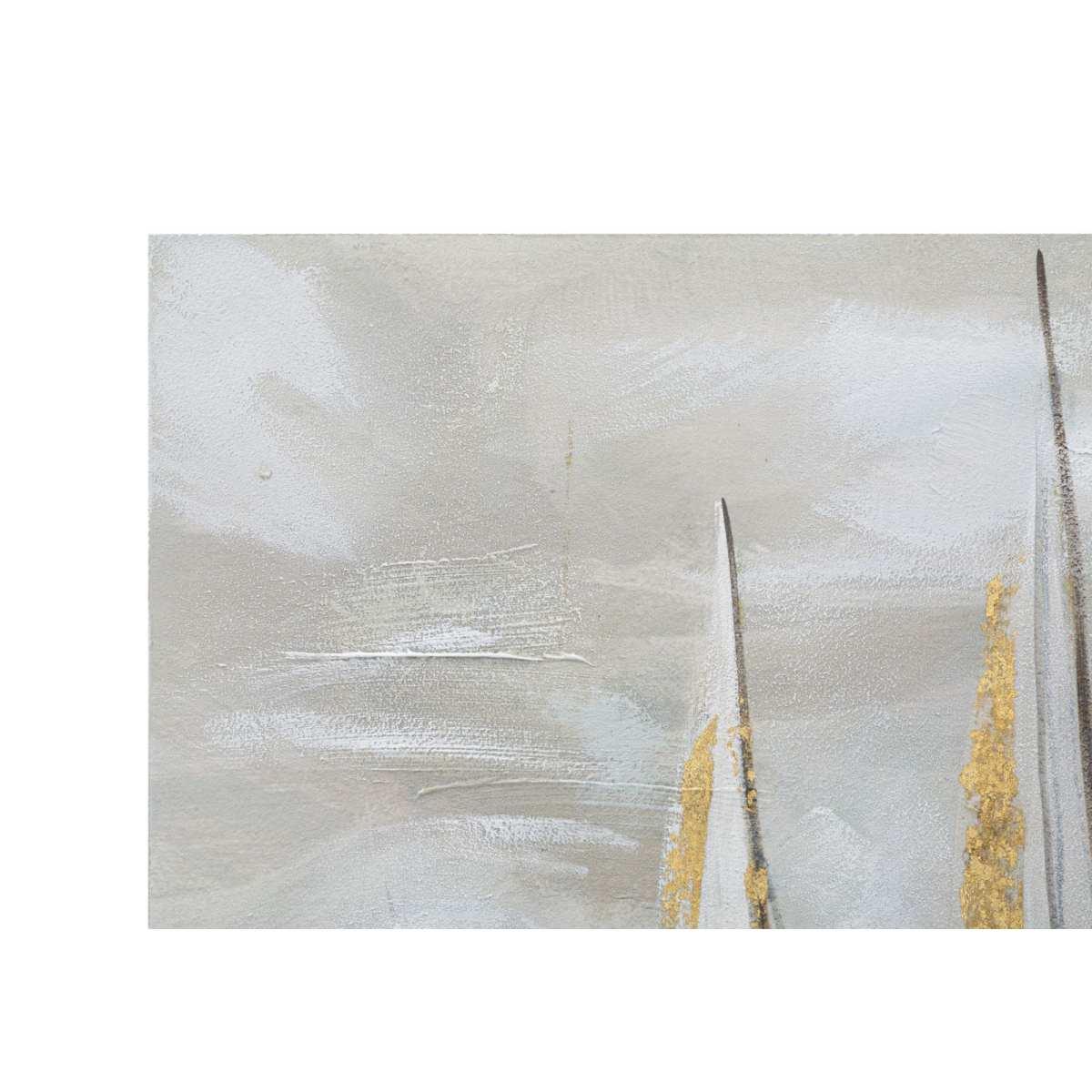 Quadro dipinto tela gold boat 100 x 2,8 x 80 cm