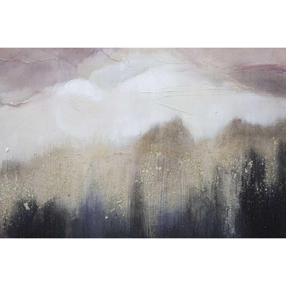Quadro dipinto tela pink mountain 80 x 2,7 x 60 cm