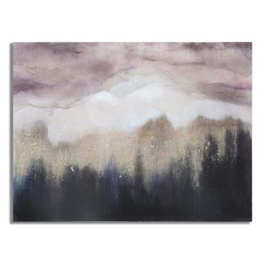 Quadro dipinto tela pink mountain 80 x 2,7 x 60 cm