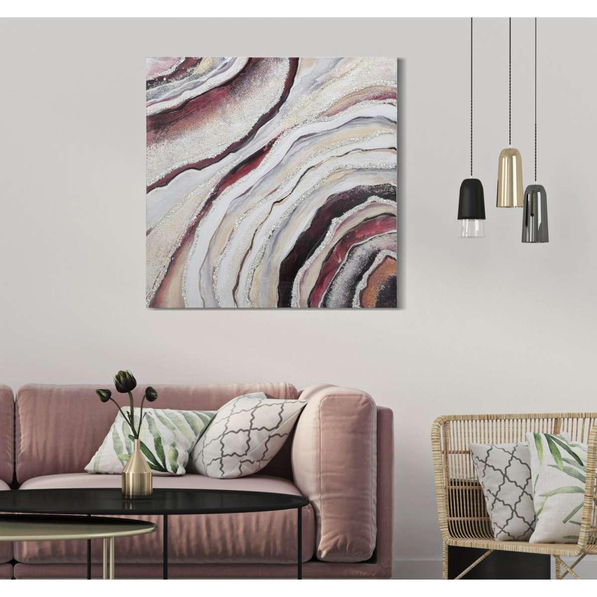 Quadro dipinto tela redy 80 x 2,8 x 80 cm