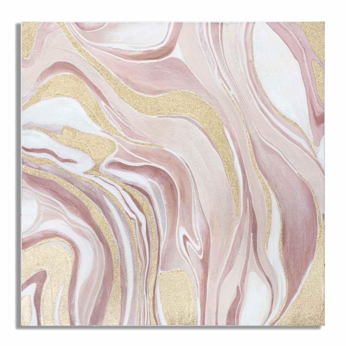 Quadro dipinto tela pinkly 80 x 2,8 x 80 cm