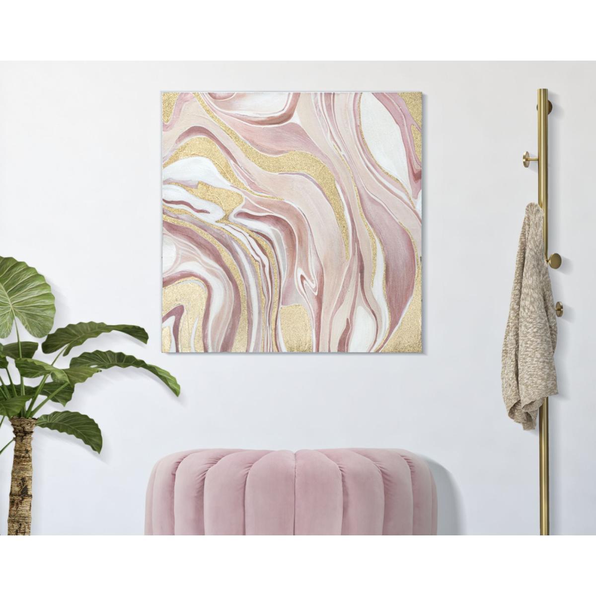 Quadro dipinto tela pinkly 80 x 2,8 x 80 cm
