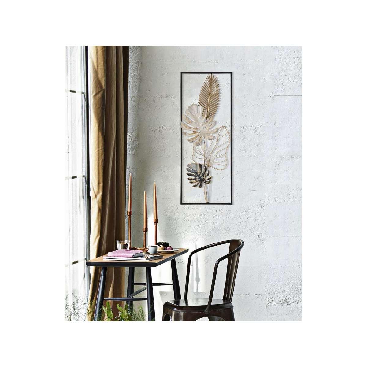 Quadro pannello in ferro palm mod 28,5 x 3 x 74 cm