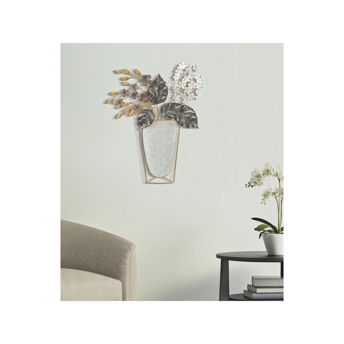 Quadro pannello in ferro vase 45,5 x 7,5 x 53 cm