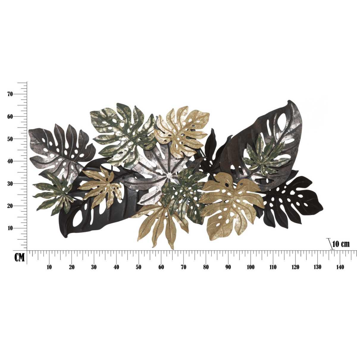 Quadro pannello in ferro antique leaf 133 x 10 x 67 cm
