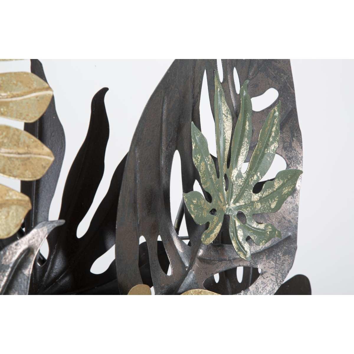 Quadro pannello in ferro antique leaf 133 x 10 x 67 cm