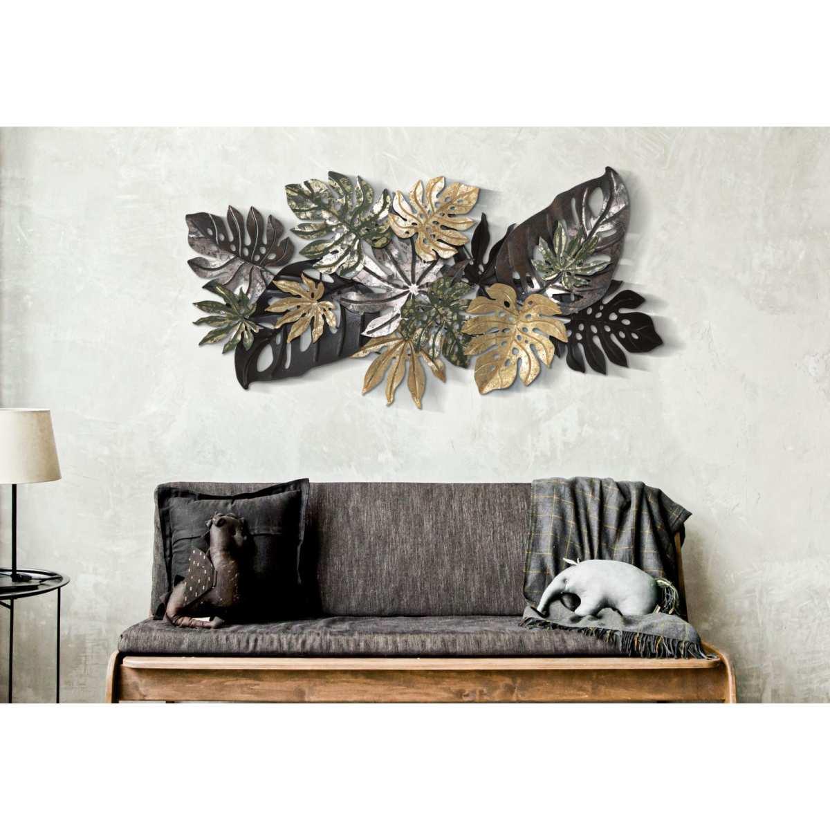 Quadro pannello in ferro antique leaf 133 x 10 x 67 cm