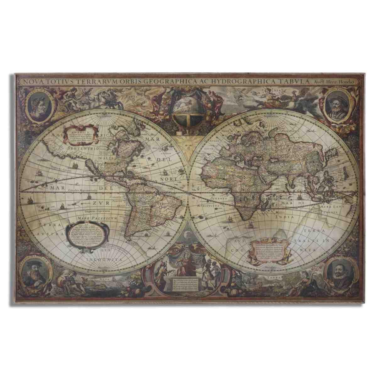 Quadro pannello world 120,5 x 3,5 x 80 cm
