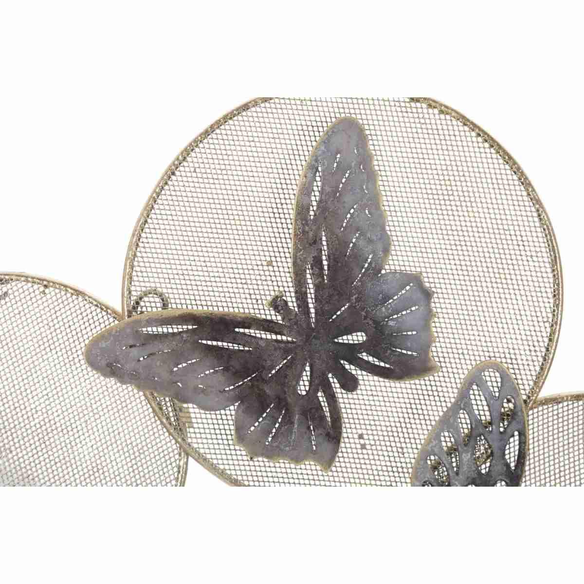 Quadro pannello in ferro butterfly dark 66 x 5 x 38 cm