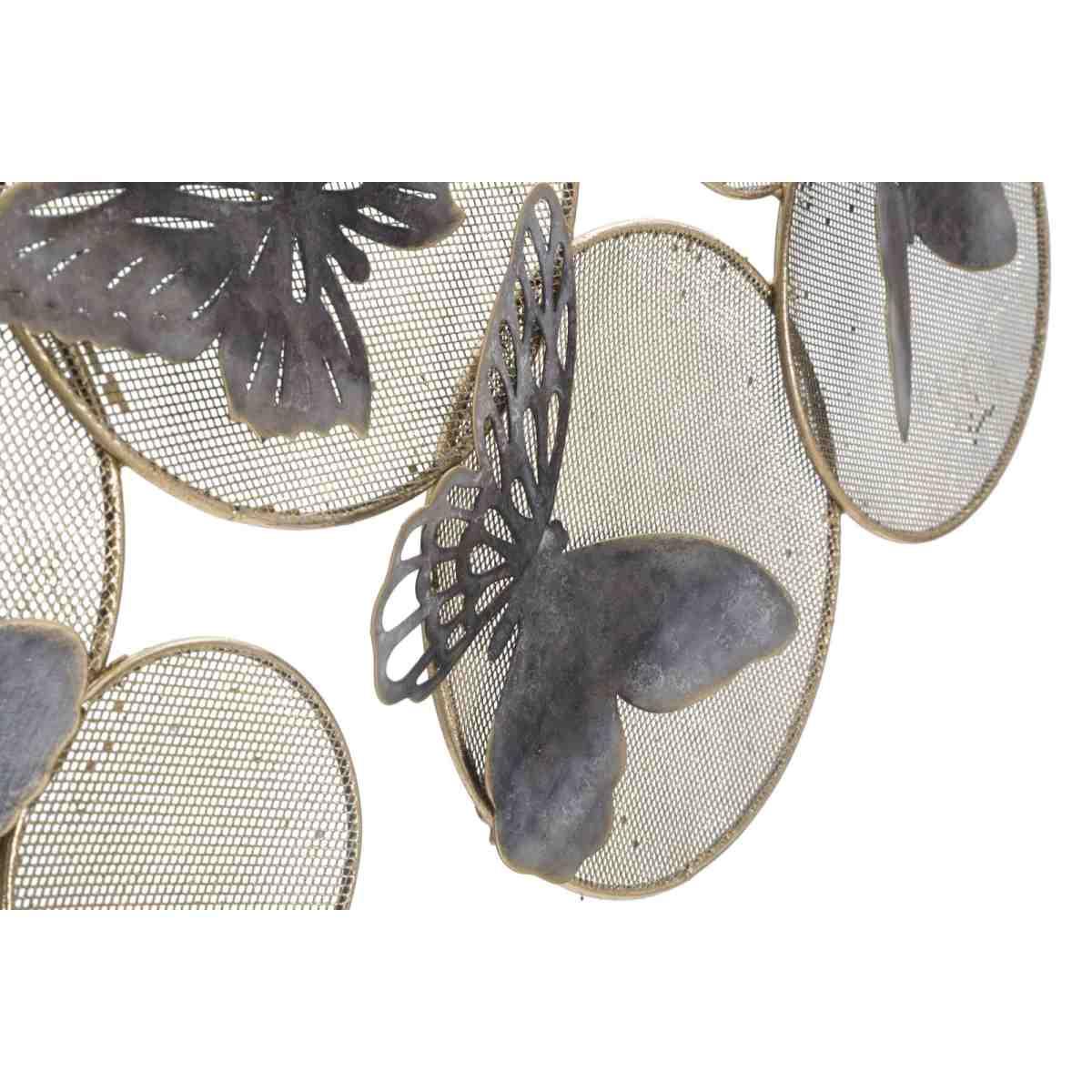 Quadro pannello in ferro butterfly dark 66 x 5 x 38 cm