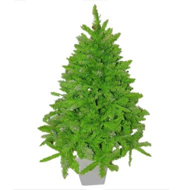 Albero di Natale 160 cm ø 100 cm verde innevato fluo vaso