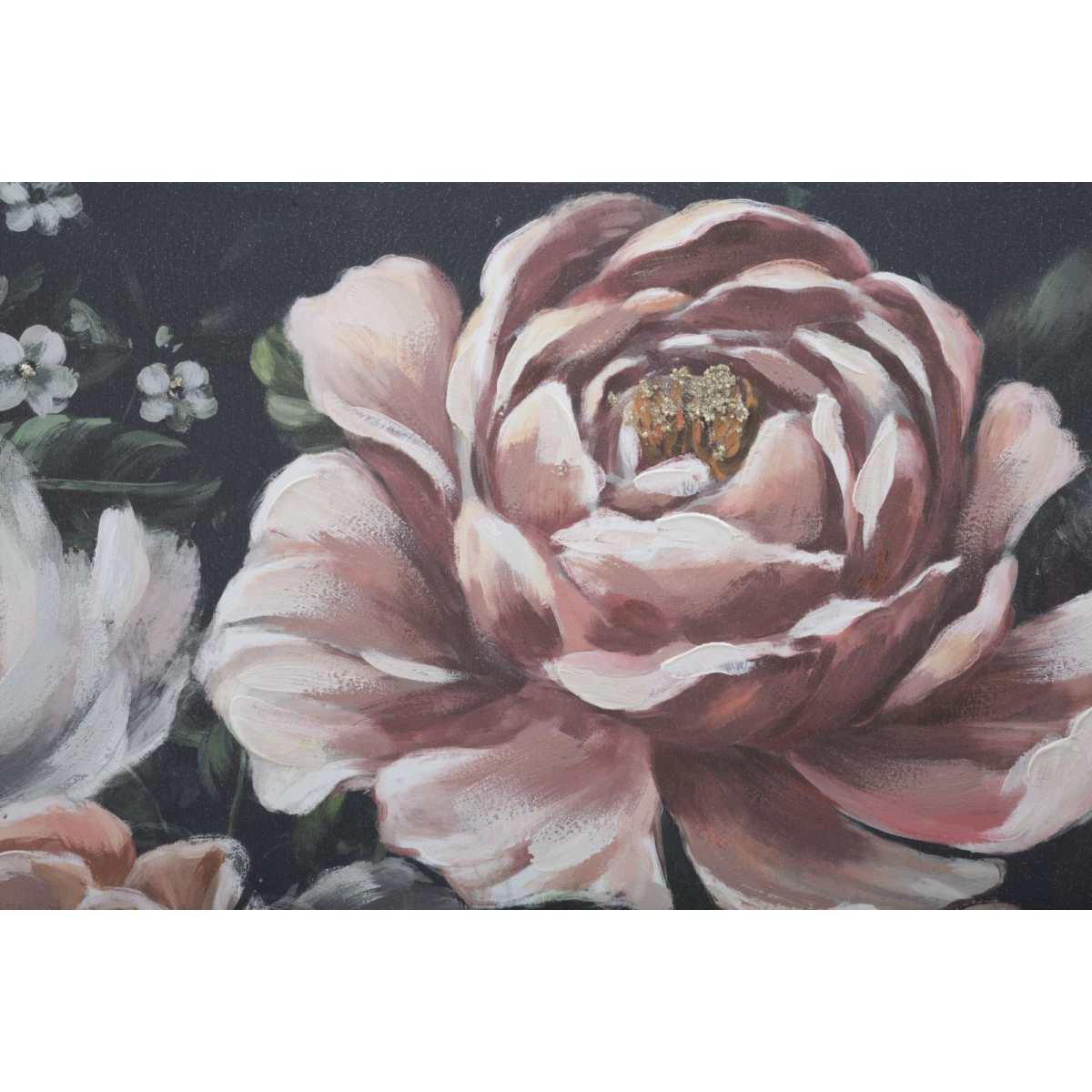Quadro dipinto tela red flowy mod 120 x 3,7 x 60 cm