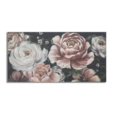 Quadro dipinto tela red flowy mod 120 x 3,7 x 60 cm