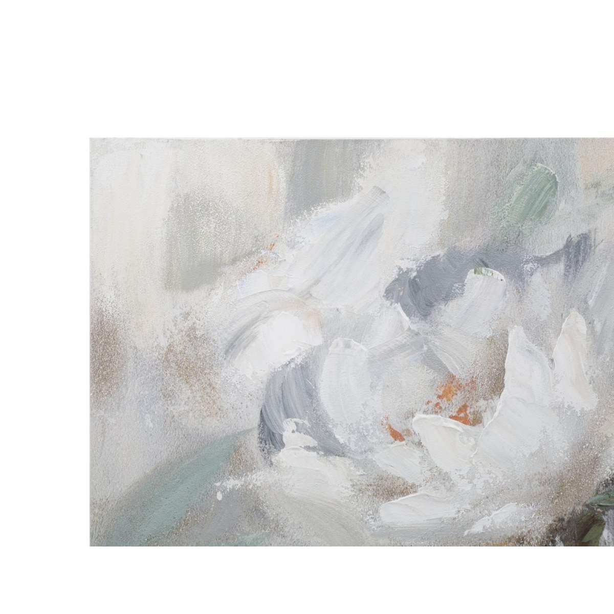 Quadro dipinto tela crem flower 80 x 3,7 x 100 cm