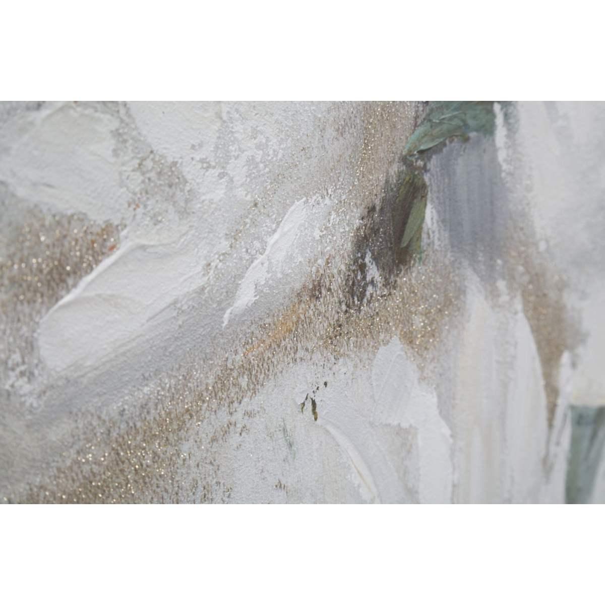 Quadro dipinto tela crem flower 80 x 3,7 x 100 cm