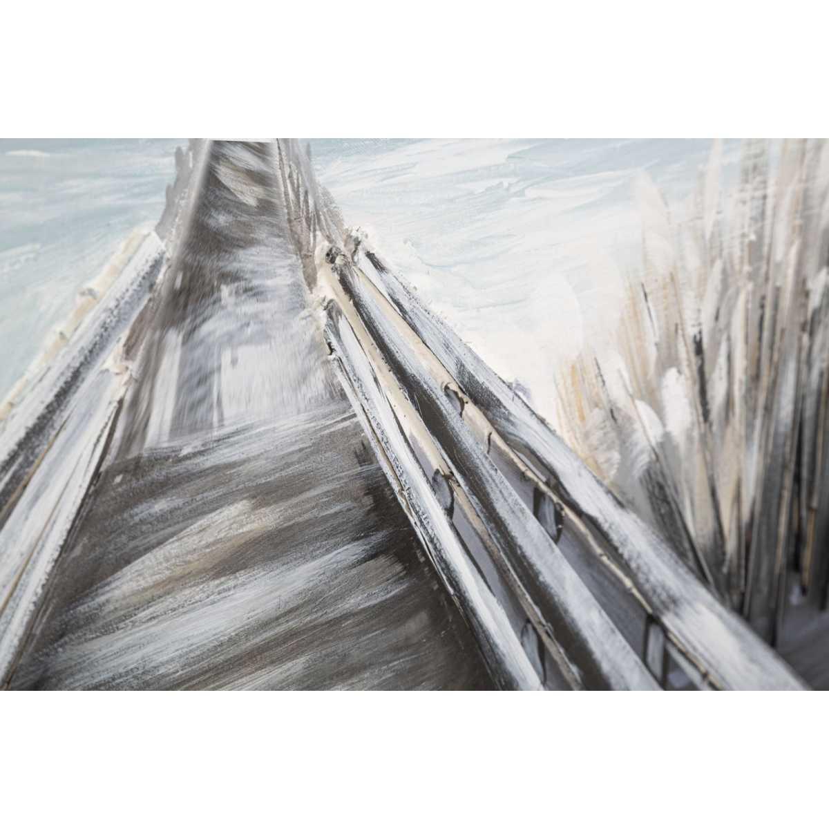 Quadro dipinto tela pontile 120 x 3,8 x 80 cm