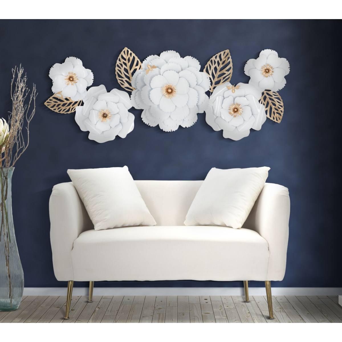 Quadro pannello da muro white decor 158 x 9 x 60 cm