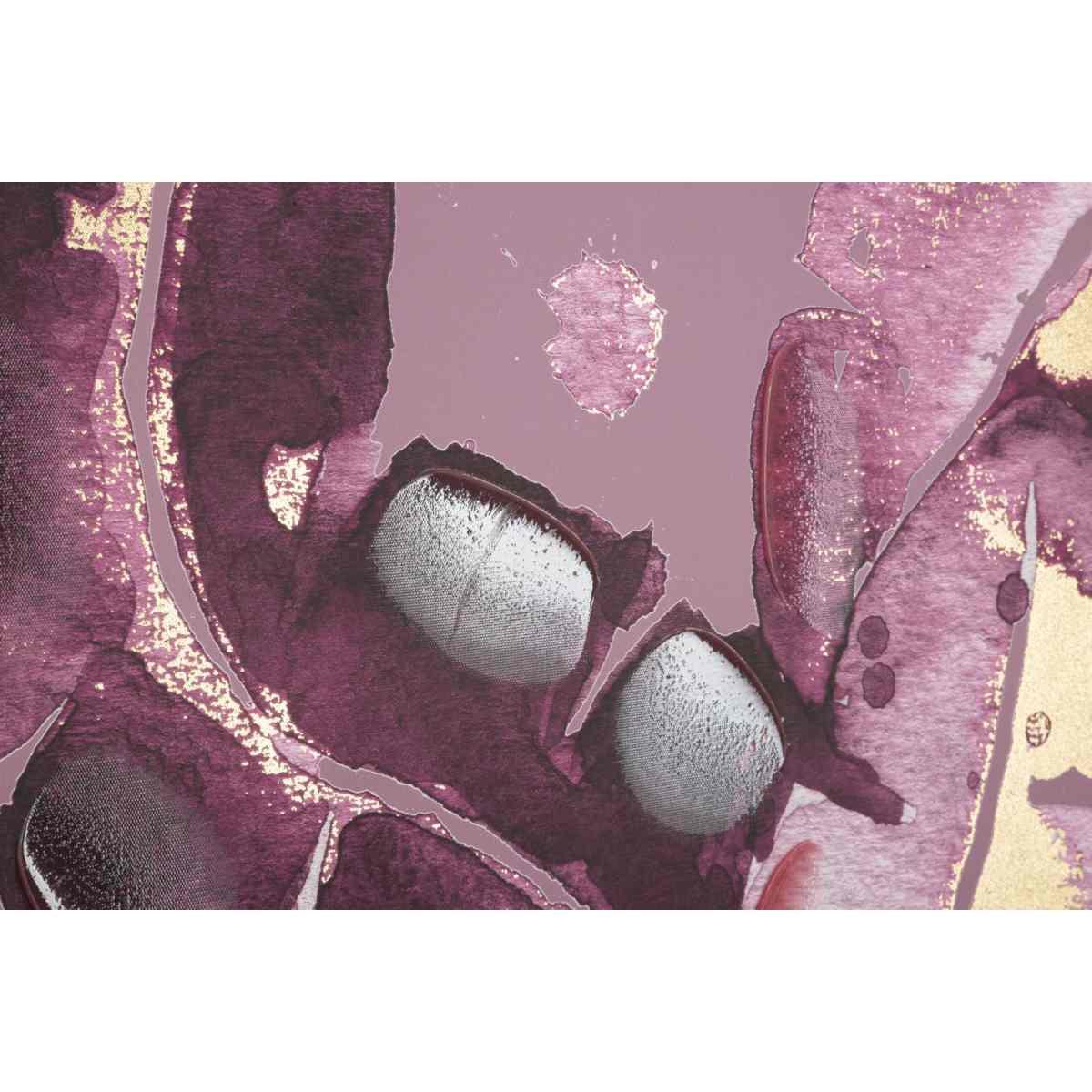 Quadro stampa dipinta dark leaves 80 x 3 x 120 cm